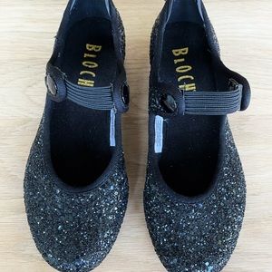 Glitter sparkly Kids BLOCH Tap Shoes 12.5